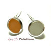 20 supports de Boucle d'oreille qualité en 12mm  ARGENT PLATINE scrapbooking 