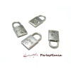 10 pendentifs  cadenas love VIEIL ARGENT 2Y4530 accessoires pour création de bijoux 