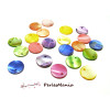 Apprêt 20 pendentifs nacre coquillage sequins epais ref P15M  multicolore 