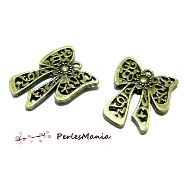 Pendentifs Nœuds Vintage 19x24mm Bronze – Fournitures Bijoux