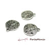 10 magnifiques breloque Oursin Fleur viel argent  2B6102 fournitures bijoux 