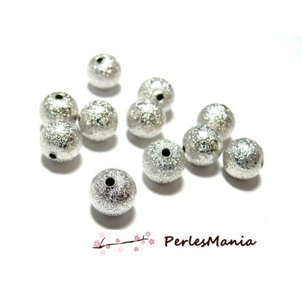 300 perles  intercalaires P247 stardust granitees paillettes 4mm argent vif QUALITE 