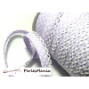 1 m ruban biais dentelle Pois Lilas et blanc 12mm re 71486 couleur 68 