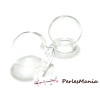 Apprêt pour bijoux: 1 globe boule cloche fiole en verre 20 et 12/14mm 