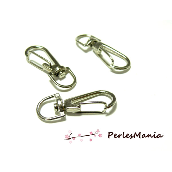 Grands fermoirs mousquetons XL 36x14mm porte-clé – Qualité argent platine