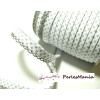 1 m ruban biais dentelle Pois gris et blanc 12mm ref 71486 couleur 408 