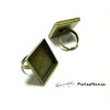1 bague CARRE BRONZE 25mm BRONZE  HB03 materiel pour création de bijoux 