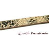 1,2m de cordon plat 10mm Imitation serpent  Camel et noir  H504 