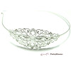 1 SUPPORT SERRE TETE AVEC FILIGRANE ARGENT PLATINE 