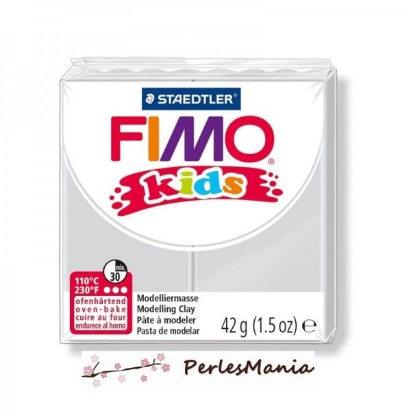 1 PAIN PATE FIMO KIDS GRIS CLAIR 42gr  REF 8030-80 MODELAGE 