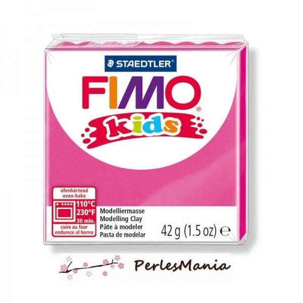 1 PAIN PATE FIMO KIDS FUCHSIA 42gr  REF 8030-220 MODELAGE 