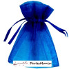 10 pochettes ( 100 par 150mm )  sachet organza  bleu électrique GM 