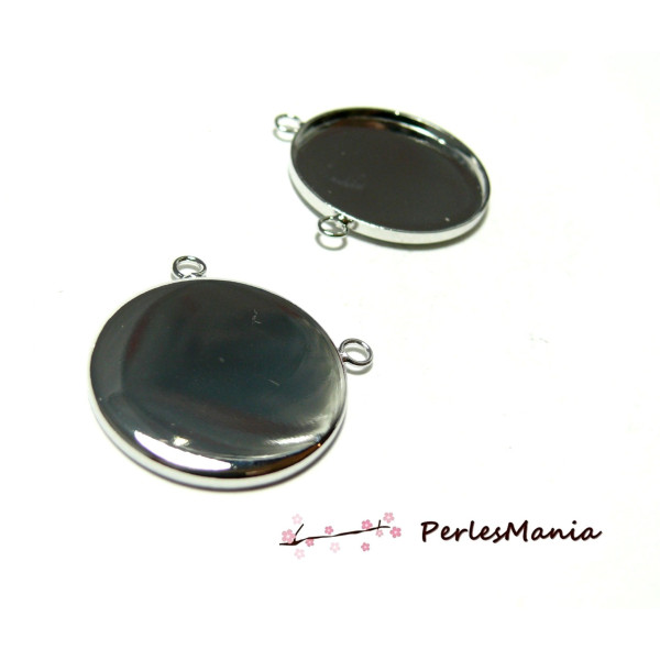 Connecteurs Pendentif V 18mm Argent Platine pour Collier Cabochon