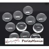 Cabochons en verre transparents RONDS 16mm
