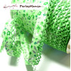 1 m ruban biais dentelle Fleur verte 12mm ref 71676 couleur 2814 