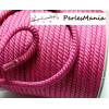 4 mètres de CORDON CORDE TRESSEE 5mm rose Grenat ref H706 