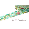 1m ruban  biais liberty 20mm B2019D fleuri 
