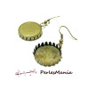 10 support de Boucle d'oreille  crochet griffe 25mm Bronze ID26745 
