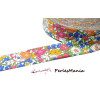 1m ruban  biais liberty 20mm B4163B fleuri 