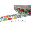 1m ruban  biais liberty 20mm B4163C fleuri 