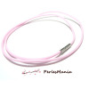 Colliers Silicone Rose 45 cm diamètre 2mm ref 51 Taille de la chaine 45cm par 2mm