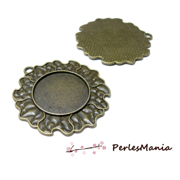 Pendentifs ARTY Flamme 25mm – Métal Bronze