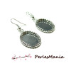 10 support de Boucle d'oreille  crochet Rouleau Ovale 13 par 18mm PP ID30345 