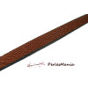 1,2m de cordon cuir plat 10mm Imitation caviar Marron ref 260 