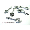 40 pendentifs breloque Clé ancienne 2B2377 Vieil argent 
