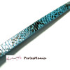 1,2m de cordon plat 10mm Imitation serpent  Bleu nuit  ref H507 