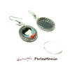 20 pièces: 10 Boucle d'oreille  crochet Rouleau Ovale 13 par 18mm PP ID30345 et 10 cab 