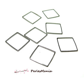 Pendentifs Connecteur Carré 20mm – Gun Metal