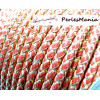 1m de CORDON Imitation CUIR style marin OR ET ROUGE 5mm H105 