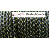 1m de CORDON Imitation CUIR style marin OR ET NOIR 5mm H104 
