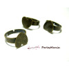 2 supports de bague  Coeur  plat ID 31920 BRONZE 