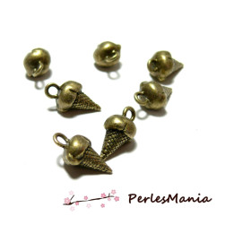 BRELOQUES PENDENTIFS BRONZE CORNET DE GLACE 3D