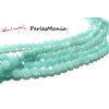 10 perles amazonite bleu ciel facettée ronde  4mm 
