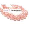 10 perles RONDES  QUARTZ CERISE 10mm 