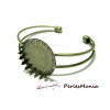 4 support de  bracelet  20mm GRIFFE BRONZE pour collage digitale 