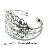 Support bracelet filigrane métal finition Argent Platine