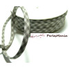 50cm ruban cordon spaghetti 7mm ref FF couleur 501 vichy Gris fonce 