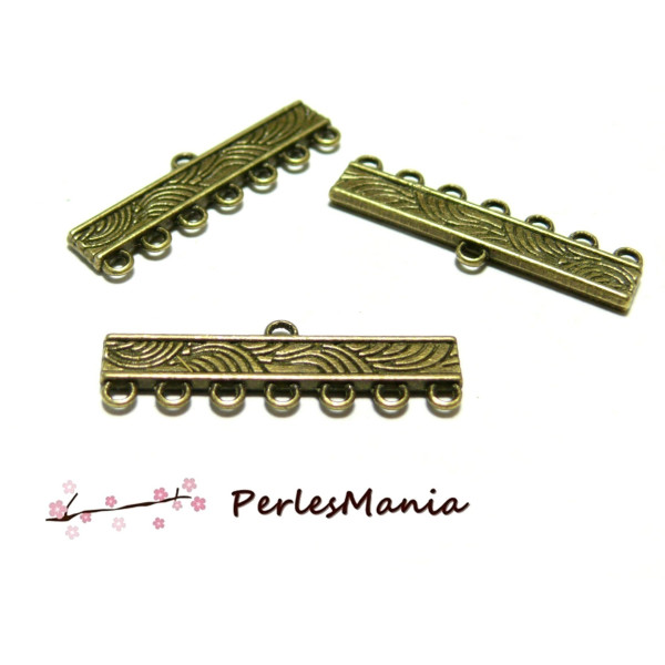Pendentifs breloque Multi Connecteur BARRE Vintage, Laiton finition BRONZE