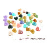 fleur acrylique multicolores P8037 pour création de bijoux