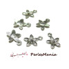20 pendentif breloques Petites fleurs ref125 Vieil  Argent DIY 