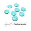 20 sequins médaillons émaillés BIFACE rond 12mm Turquoise 2M2406 