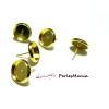 50 Supports de Boucle d'oreille DORE 10mm puce, DIY 