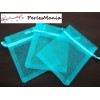 10 pochettes organza TURQUOISE GM ( 10 par 15cm ) pour bijoux, dragés.... 