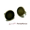 Supports Bagues pour Cabochon Rond 20mm – Bronze – Réglable – Laiton
