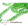 1 fil d'environ 100 perles à facettes rondelles en verre 4 par 6mm VERT IRISE 2J1306 