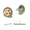 20 pièces: 10 SUPPORTS BAGUES  ROND 14mm ARGENT PLATINE ROULEAU et 10 cabochons 